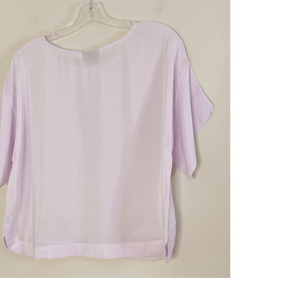 Anthropologie Textured Silk Tee NEW XSP PXS new with tag - Picture 4 of 7